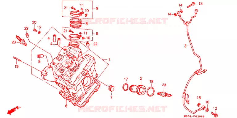 CULASSE (AVANT) Honda MOTO 800 PC800 1995  PC800S