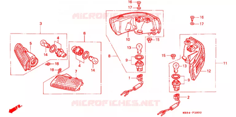 CLIGNOTANT Honda MOTO 800 PC800 1997  PC800V