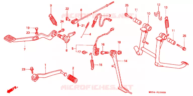 PEDALE Honda MOTO 800 PC800 1997  PC800V