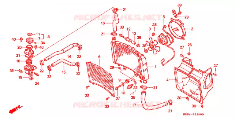 RADIATEUR Honda MOTO 800 PC800 1997  PC800V