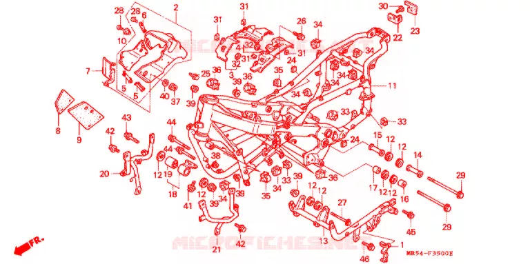 CADRE Honda MOTO 800 PC800 1997  PC800V