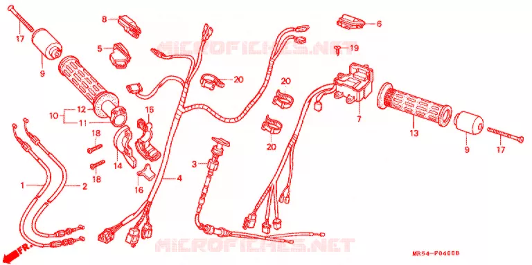 COMMODOS - POIGNEES Honda MOTO 800 PC800 1997  PC800V