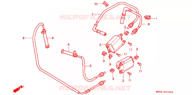 BOBINE D'ALLUMAGE Honda MOTO 800 PC800 1998  PC800W