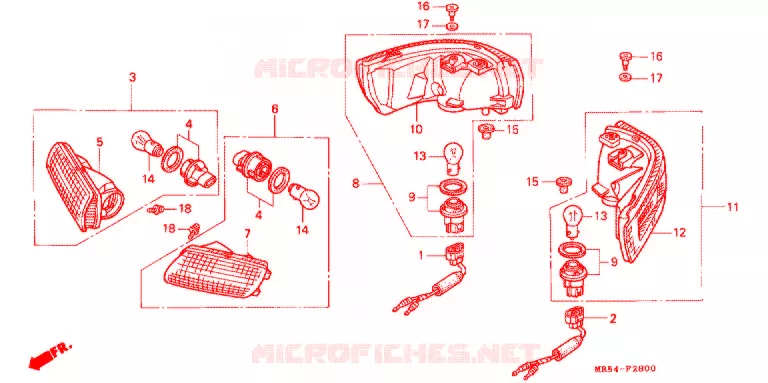 CLIGNOTANT Honda MOTO 800 PC800 1998  PC800W