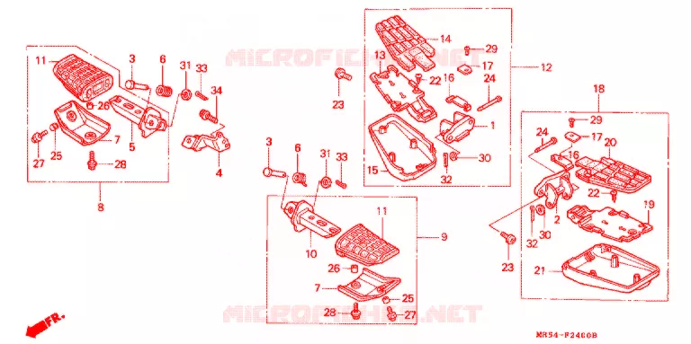 REPOSE PIED Honda MOTO 800 PC800 1998  PC800W