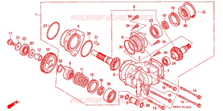 COUPLE CONIQUE Honda MOTO 800 PC800 1998  PC800W