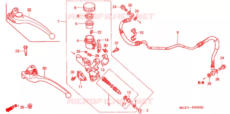 MAITRE-CYLINDRE Honda MOTO 1000 RC 2000  RVT1000RY