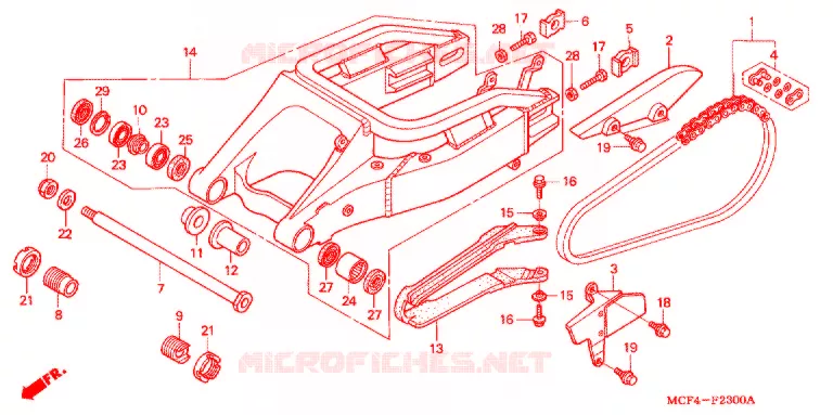 BRAS OSCILLANT ('00/'01) Honda MOTO 1000 RC 2000  RVT1000RY