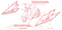 AUTOCOLLANTS (2) pour Honda VISION MET IN 50 1993