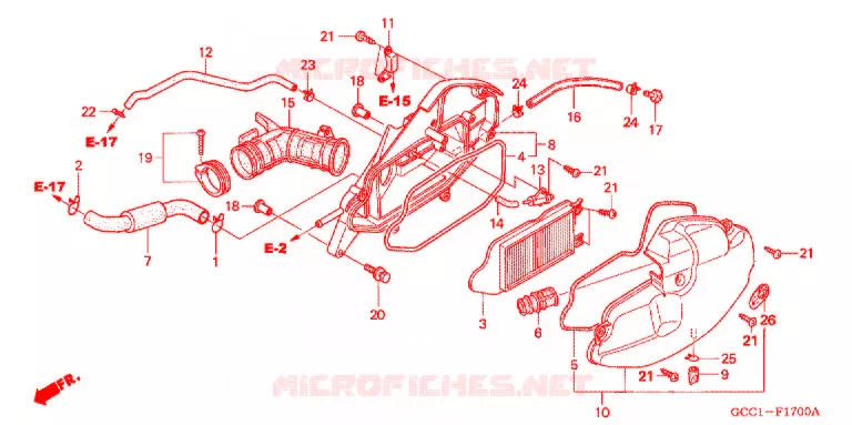 FILTRE A AIR Honda SCOOTER 100 SPACY 2004  SCR100WH3
