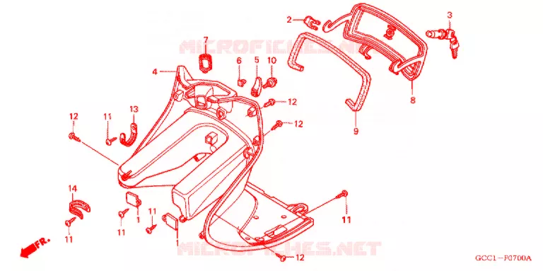 PROTEGE JAMBES Honda SCOOTER 100 SPACY 2004  SCR100WH3