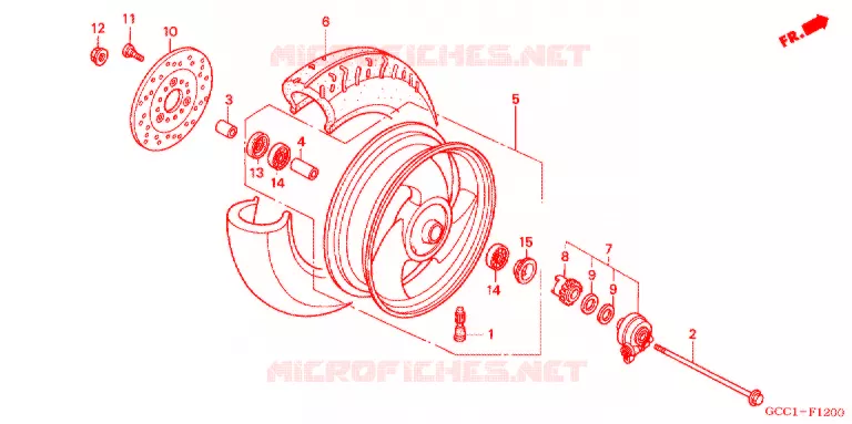 ROUE AVANT Honda SCOOTER 100 SPACY 2005  SCR100WH3