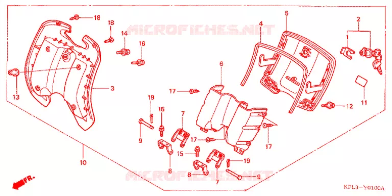 PROTEGE JAMBES (B) Honda SCOOTER 100 ACTIVA 2002  SCV100CM2