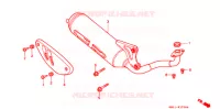 SILENCIEUX D'ECHAPPEMENT (1) pour Honda 50 LIVE DIO WHITE 1994