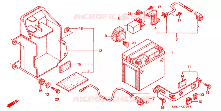 BATTERIE Honda MOTO 230 SL 2003  SL2301