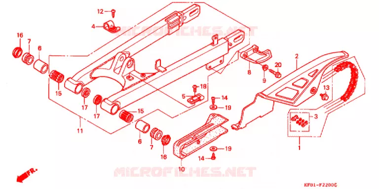 BRAS OSCILLANT Honda MOTO 230 SL 2002  SL2301