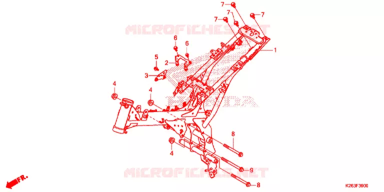 CADRE Honda MOTO 125 MSX 2015  MSX125F