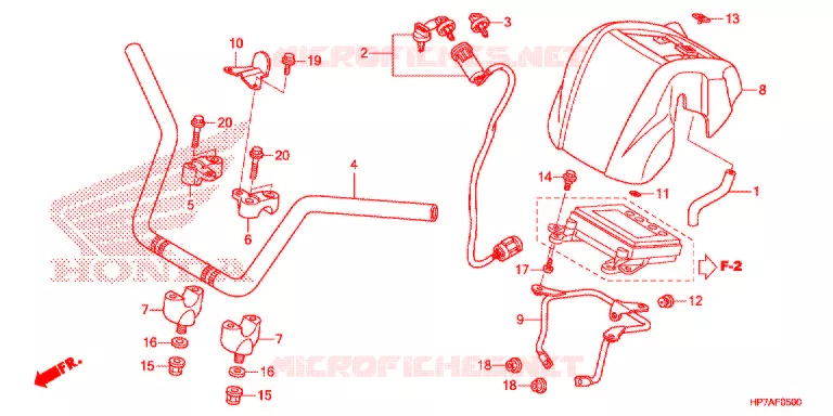 GUIDON Honda ATV 420 FOURTRAX 2013  TRX420FAD