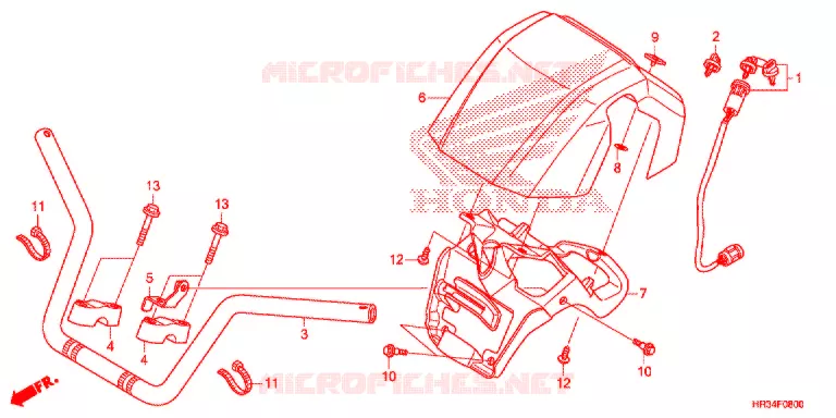 GUIDON Honda ATV 420 FOURTRAX 2014  TRX420FM1E
