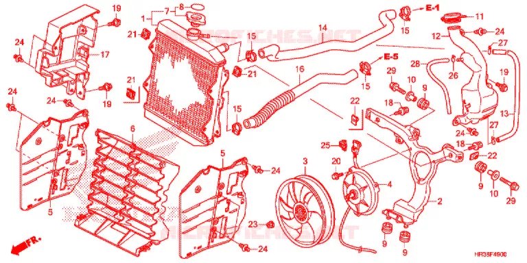 RADIATEUR Honda ATV 420 FOURTRAX 2016  TRX420FM2G