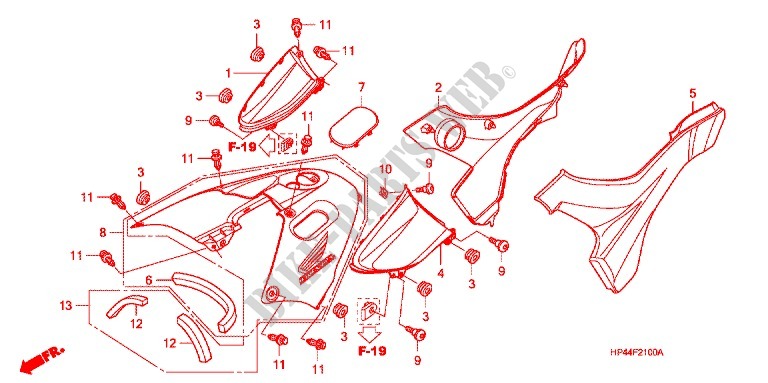 CARENAGE ARRIERE pour Honda FOURTRAX 420 RANCHER 4X4 Manual Shift 2008