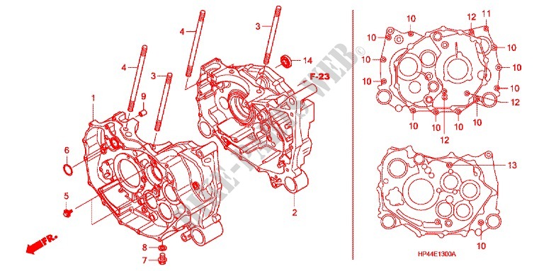 CARTER MOTEUR pour Honda FOURTRAX 420 RANCHER 4X4 Manual Shift 2008