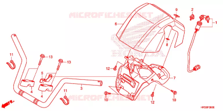 GUIDON Honda ATV 420 FOURTRAX 2016  TRX420TE1G