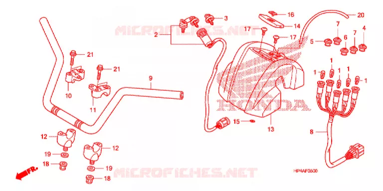 GUIDON (1) Honda ATV 420 FOURTRAX 2011  TRX420FMB