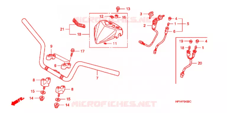 GUIDON Honda ATV 450 FOURTRAX 2006  TRX450ER6