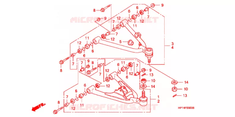 TRIANGLES AVANT Honda ATV 450 FOURTRAX 2007  TRX450ER7