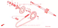 ARBRE DE ROUE ARRIERE   CHAINE SECONDAIRE pour Honda TRX 450 R SPORTRAX Electric Start BLACK 2008