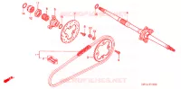 ARBRE DE ROUE ARRIERE   CHAINE SECONDAIRE pour Honda TRX 450 R SPORTRAX Electric Start 2008