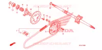 ARBRE DE ROUE ARRIERE   CHAINE SECONDAIRE pour Honda TRX 450 R SPORTRAX Electric Start WHITE 2013