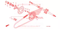 ARBRE DE ROUE ARRIERE   CHAINE SECONDAIRE pour Honda TRX 450 R SPORTRAX Electric Start WHITE 2013