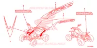 T (3) pour Honda TRX 450 R SPORTRAX Electric Start WHITE 2013