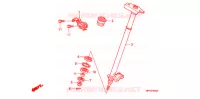 ARBRE DE DIRECTION pour Honda TRX 450 R SPORTRAX Electric Start WHITE 2013
