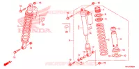 AMORTISSEUR AVANT pour Honda TRX 450 R SPORTRAX Electric Start RED 2013