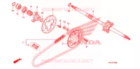 ARBRE DE ROUE ARRIERE   CHAINE SECONDAIRE pour Honda TRX 450 R SPORTRAX Electric Start RED 2013