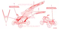 T (3) pour Honda TRX 450 R SPORTRAX Electric Start RED 2013