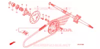 ARBRE DE ROUE ARRIERE   CHAINE SECONDAIRE pour Honda SPORTRAX TRX 450 R WHITE 2014