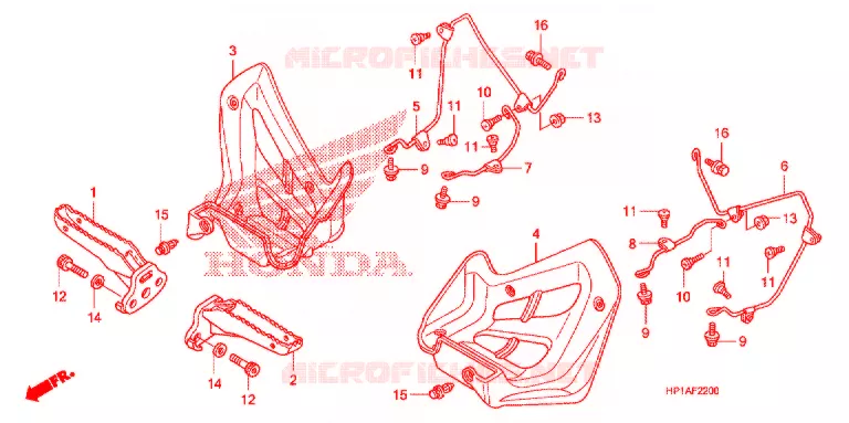 REPOSE PIED Honda ATV 450 FOURTRAX 2014  TRX450ERE
