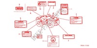 ETIQUETTE DE PRECAUTIONS pour Honda FOURTRAX 450 FOREMAN 4X4 Electric Shift 2004