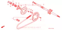 ARBRE DE ROUE ARRIERE   CHAINE SECONDAIRE pour Honda TRX 450 R SPORTRAX Kick start BLACK 2008