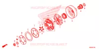 EMBRAYAGE pour Honda FOURTRAX 500 FOREMAN RUBICON 4x4 DCT EPS DELUXE 2016