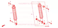 AMORTISSEUR ARRIERE pour Honda FOURTRAX 500 FOREMAN 4X4 Electric Shift CAMO 2008