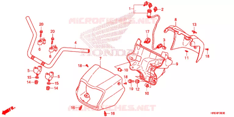 GUIDON Honda ATV 500 FOURTRAX 2012  TRX500FEC