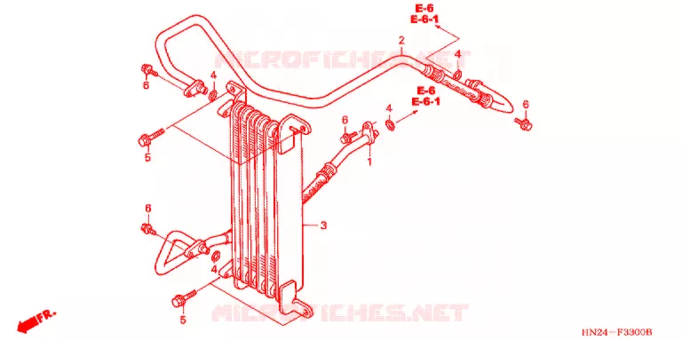 RADIATEUR D'HUILE Honda ATV 500 FOURTRAX 2005  TRX500FGA5