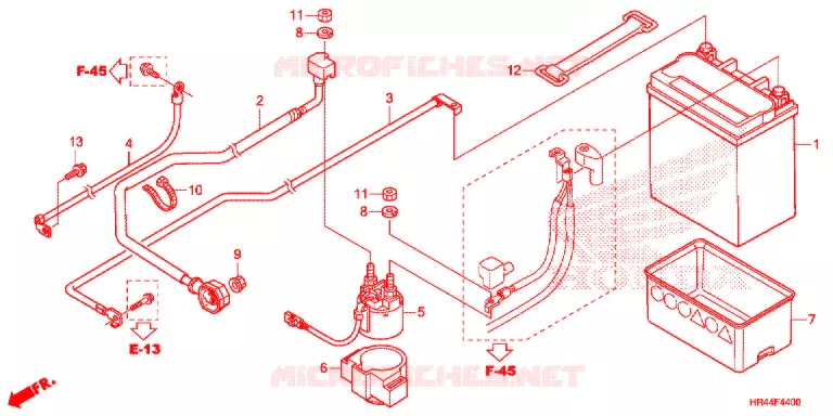 BATTERIE Honda ATV 500 FOURTRAX 2015  TRX500FM2F