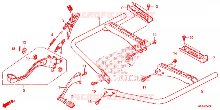PEDALE - REPOSE PIED Honda ATV 500 FOURTRAX 2015  TRX500FM5F