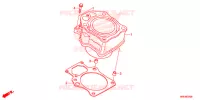CYLINDRE pour Honda FOURTRAX 500 RUBICON EPS RED 2016